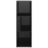 vidaXL Corner Cabinet High Gloss Black 33x33x100 cm Chipboard GHB