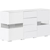 Modern LED Sideboard Display Cabinet with Drawers TV Stand Unit High Gloss NS