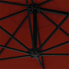 Wall-Mounted Parasol & Metal Pole Umbrella Patio Parasol Garden Umbrella