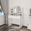 WOLTU Dressing Table Vanity Makeup Table LED Mirror 2 Large Drawers White