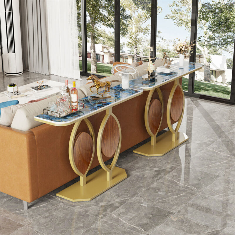 Large Slim Marble Console Table Hallway Foyer Wall Side Table Window S ...