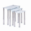 Nest of 3 Tempered Glass Nested Tables Side End Lamp Sofa Tables Living Room