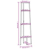 Corner Shelving Unit Industrial Ladder Bookcase Modern Storage Display Cabinet