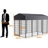 Heavy Duty Outdoor Dog Kennel Pet Cage Playpen wi/ Roof Lockable Latch 249/165cm