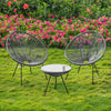 Three-Piece Rattan Garden Furniture 2 Seat Bistro Table Chair Outdoor Patio Set