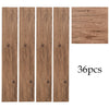 36pcs Walnut Brown Self Adhesive Floor Plank Tiles Vinyl Wood Grain Wall Sticker