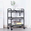 3/4Tier Kitchen Storage Basket Unit Cart Trolley Bar Drinks Serving Trolley Cart