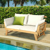 Outdoor Daybed Patio Convertible Couch Sofa Bed Wood Folding Chaise Lounge Bench