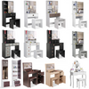 Dressing Table with Drawers, Mirror Stool Set Makeup Desk Vanity Table Bedroom