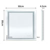 800x800mm LED Illuminated Bathroom Mirror Dual Light With Demister Touch Switch