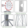 8FT Metal Windmill Garden Ornamental Wind Mill Weather Vane Weather Resistant