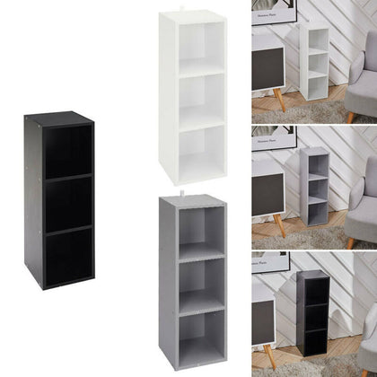 3 Cube Bookcase Shelving Unit Storage Book Shelf Wooden for Living Room Bedroom