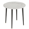 80CM Round Marble Dining Table Counter Home Kitchen Lounge Bar Office Steel Legs