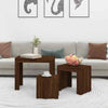 3x Nesting Coffee Tables Engineered Wood Table Furniture Multi Colours vidaXL