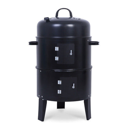 Large Outdoor Garden BBQ Smoker Smoking Cooking Patio Charcoal Barbecue Grill