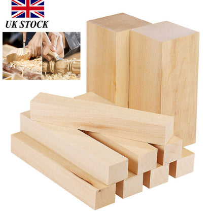 10 Pack Basswood Block Strip For Whittling and Carving Handicraft DIY Building