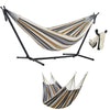 8.53ft PORTABLE SWINGING HAMMOCK FREE STANDING GARDEN OUTDOOR WITH METAL STAND