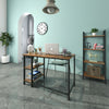 Industrial Computer Desk PC Laptop Table Writing Study Workstation with Shelves
