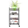 4 Tiers Large Kitchen Trolley Cart Rolling Mesh Storage Rack Trolley with Wheel