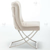 Vanquish Premium Button Back Velvet Dining Chair Brampton Cross Legs Chrome 2023
