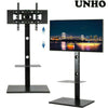 Swivel & Height Adjustable TV Floor Stand 65”& 2 Shelves Cable Management System