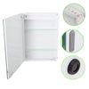 Modern 60 LED Bathroom LED Mirror Cabinet Display Clock /Shaver Socket