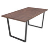 Industrial Dining Table Large Wooden Top Steel Legs Kitchen Dinner Furniture