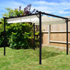 Steel Pergola 3x3m Garden Weatherproof Gazebo Awning Canopy Sun Shade Shelter UK