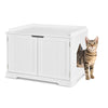 Cat House Large Litter Box Enclosure w/ Cat Hole & 2 Doors Kitty Hidden Washroom