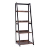 Industrial 4 Tier Bookcase Rustic Wood Shelving Unit Open Storage Display Shelf