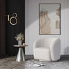 Teddy Lambswool Armchair Tub Chair Barrel Round Back Cuddle Sofa Lounge Swivel
