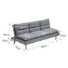 Linen Convertible Sofa Bed Padded Couch 3-Level Adjustable Double Sleeper Settee