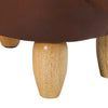 Brown Faux Leather Hippo Footstool Animal FootStool Ottomans Child Toy Gift Home