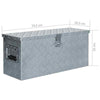 Aluminium Storage Box Silver Lockable Trailer Box Tool Box Organizer Chest