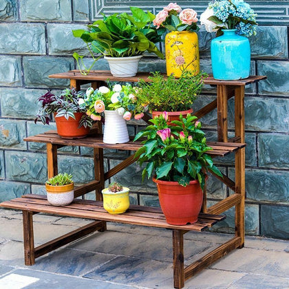 3 Tier Step Plant Stand Flower Succulent Display Shelf Stand Corner Rack Decor