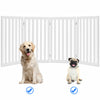 4 Panels Foldable Dog Gate Freestanding Doorway Stairs Baby Pet Safety Barrier