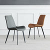 Set of 2/ 4 Elegant PU Leather Armless Chairs for Dining Kitchen Room Steel Legs