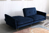 Velvet Sofa Bed Living Room Furniture 2 seater sofa bed with 2 bolister cushions