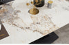Ceramic Extending Table – White & Copper