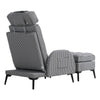 Upholstered Armchair with Footstool Recliner Chair Bed Living Room Furniture