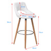 2x Breakfast Bar Stools Home Kitchen Pub Bar Stool With Footrest High Bar Chair