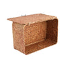 SMALL WICKERS STORAGE BASKET BOX WITH LID & LOCK WOVEN WICKER LANDRY HAMPER GIFT