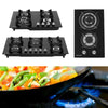 Tempered Glass Gas Cooktop 2/4/5 Burner LPG Stove Kitchen Apartment RV Camping