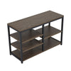 Wooden Shoe Bench with Cushion Shoes Storage Bench Padded Seat Shelves Drawers