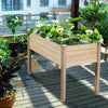 Wood Raised Flower Beds Outdoor Vegetable Planter Pot Garden Bed Flower Displays