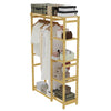 Anti-corrosion Lengthen Bamboo Clothes Rack Hanging Stand Shoe Box Basket Shelf