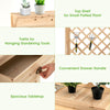 Wood Raised Garden Bed with Trellis Freestanding Garden Elevated Planter Stand