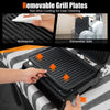 3-in-1 Electric Panini Press Grill 4-Slice Sandwich Maker Non-Stick Coated Plate