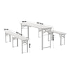 3PCS Outdoor Picnic Table Backrest Bench Portable Folding Camping Patio Beer Set