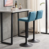 1/2/4X Bar Stools Gas Lift Stools Velvet Breakfast Kitchen Cafe Pub Swivel Chair